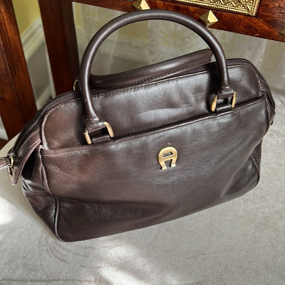 Etienne Aigner Mink Brown Soft Leather Handbag VTG? - Picture 3 of 12